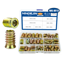 Zinc Plated Steel M6 M8 M10 Hex Drive Furniture Wood Threaded Inserts Nut for Wood